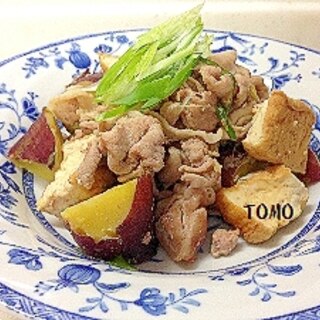 ボリューム満点！さつま芋と豚肉の炒め煮